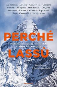 Copertina del libro PerchÃ© lassÃ¹. 15 alpinisti raccontano l'irresistibile richiamo della montagna